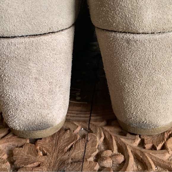 TOMS Women's Size 9 Desert Sand Beige Tan Lace Up Wedge Boots Ankle Booties - Picture 9 of 9